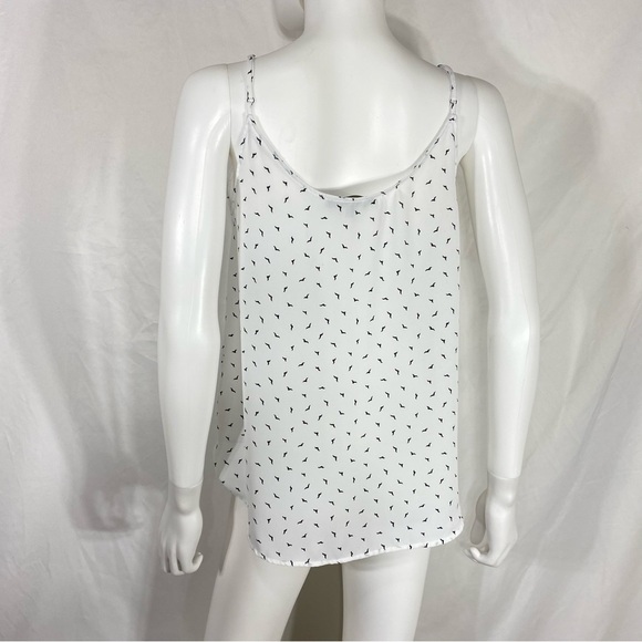 Be Cool White Wrapped Front Tiled Bird Checks Cami Top - Picture 4 of 8